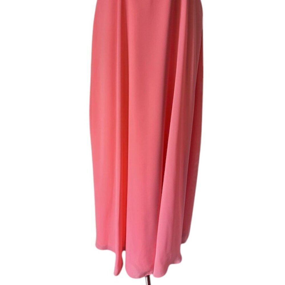 Allure Bridals Bridesmaids Women Halter A Line Dress Formal Salmon Pink 10 NWOT - Picture 4 of 13